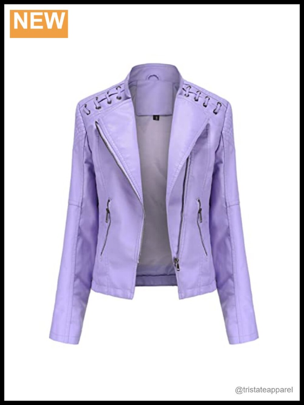 Women's Cropped Vegan Leather Moto Jacket Faux Suede Slim Fit Biker Coat